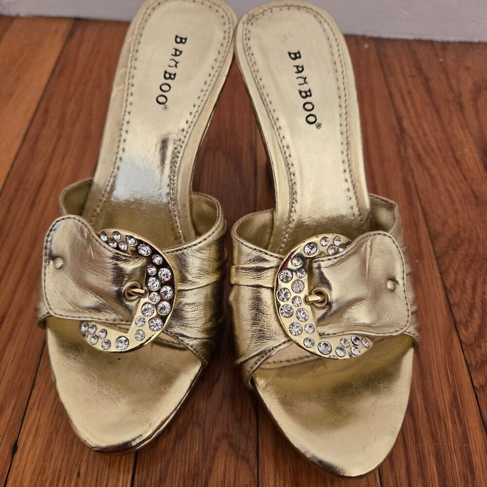 Gold Wedge Heels